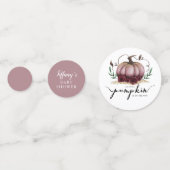 リトルパンプキン秋ベビーシャワーピンク コンフェッティ (裏面)