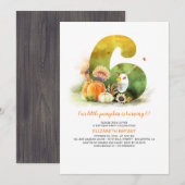 リトルパンプキン秋生誕6周年パーティー招待状 招待状 (正面/裏面)