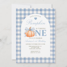 リトルパンプキン1歳のブルーギンガム誕生日 