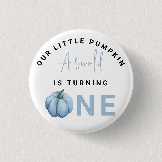 リトルパンプキン1歳の誕生日パーティー 缶バッジ (正面)