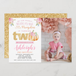 リトルパンプキン2歳の誕生日招待状と写真 招待状