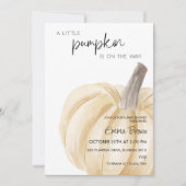 リトルパンプキン オータム フォール ベイビー シャワー 招待状 (正面)