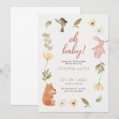 リトルパンプキン オータム フルール ベイビーシャワー 招待状 (正面/裏面)