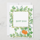 リトルパンプキン カップル ベビーシャワー 紅葉 招待状 (裏面)