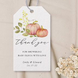 リトルパンプキン ジェンダーニュートラル 秋のベイビーシャワー ギフトタグ