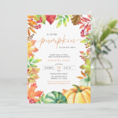 リトルパンプキン　ジェンダーニュートラル　秋の赤ちゃんお披露目会 招待状 (スタンド正面)