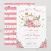 リトルパンプキン ツインガール ベイビー スプリンカル インビテーション (正面/裏面)