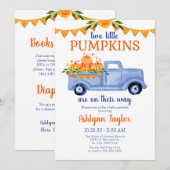 リトルパンプキン ツインボーイ ベイビー スプリンカル オールインワン 招待状 (正面/裏面)