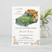 リトルパンプキン、トラックひまわりオータムベイビーシャワー 招待状 (スタンド正面)