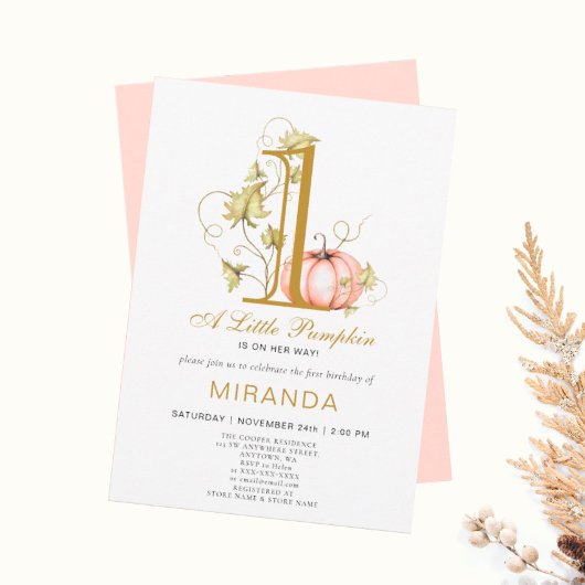 リトルパンプキン ファーストバースデー 招待状