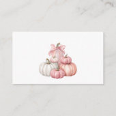 リトルパンプキン フラワーディーパーレル ベビーシャワー エンクロージャーカード (裏面)