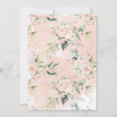 リトルパンプキン ブラッシュピンク フラワー 秋のベイビーシャワー 招待状 (裏面)