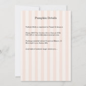 リトルパンプキン ベビーシャワー招待状 – ピンクの蝶結び 招待状 (裏面)