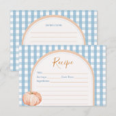 リトルパンプキン ボホ ブルー ギンガム レシピ カード (正面/裏面)