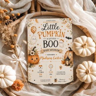 リトルパンプキン リトルブー ハロウィンベイビーシャワー 招待状