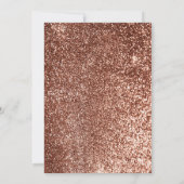 リトルパンプキン ローズゴールド グリッター 秋のベイビーシャワー 招待状 (裏面)