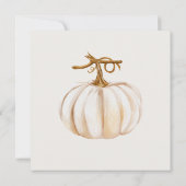 リトルパンプキン 水彩 ベビーシャワー 招待状 (裏面)