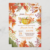 リトルパンプキン 秋のベイビーシャワー招待状 招待状 (正面/裏面)