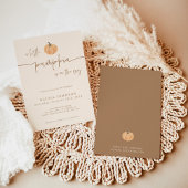 リトルパンプキン 秋のベイビーシャワー | 男女兼用 招待状