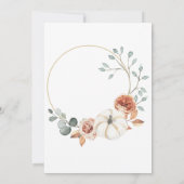 リトルパンプキン 秋の花柄 バースデー招待状 招待状 (裏面)