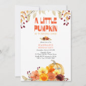 リトルパンプキン 秋の花 いくつになっても 誕生日 招待状 (正面)
