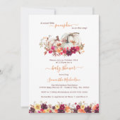 リトルパンプキン 秋の花 赤ちゃん歓迎会 招待状 (正面)