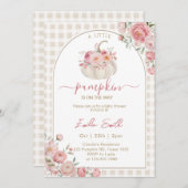 リトルパンプキン 秋の赤ちゃん歓迎会 招待状 (正面/裏面)