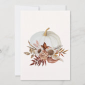 リトルパンプキン 秋の フラワー ベイビーシャワー 招待状 (裏面)