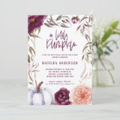 リトルパンプキン 秋 水彩 花 ベビーシャワー (スタンド正面)