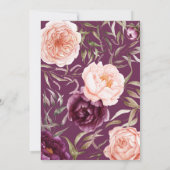 リトルパンプキン 秋 水彩 花 ベビーシャワー (裏面)