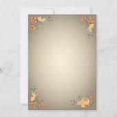 リトルパンプキン、葉っぱ、秋のベイビーシャワー 招待状 (裏面)