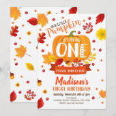 リトルパンプキン 誕生日おめでとう 招待状 (正面/裏面)