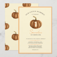 リトルパンプキン 誕生日おめでとう 招待状