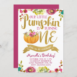 リトルパンプキン 誕生日1歳のお祝い 招待状