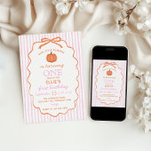 リトルパンプキン 1歳の誕生日招待状 招待状