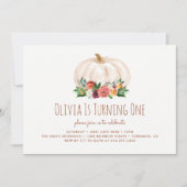 リトルパンプキン 1歳の誕生日招待状 招待状 (正面)