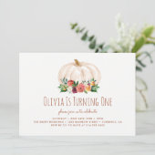 リトルパンプキン 1歳の誕生日招待状 招待状 (スタンド正面)