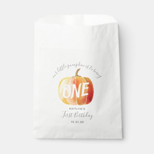 リトルパンプキン 1歳の誕生日 フェイバーバッグ (正面)