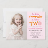 リトルパンプキン 2歳の誕生日 招待状 (正面)