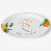 リトルパーソナライズされたかわいこちゃん柑橘系ベビーシャワー ペーパープレート (アングル)