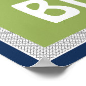 リトルパーソナライズされたスポーツ選手の名前ポスター ポスター (角)