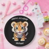 リトルパーソナライズされたトラ誕生日 ペーパープレート (パーティー)