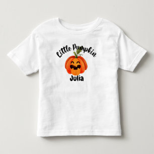 リトルパーソナライズされたパンプキンハロウィーン トドラーTシャツ