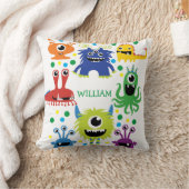 リトルパーソナライズされたモンスターズかわいい男の赤ちゃん子供部屋 クッション (ブランケット)