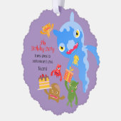 リトルパーティーモンスター紙吹雪誕生会 オーナメントカード (左)