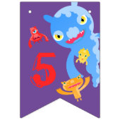 リトルパーティーモンスター紙吹雪誕生会 バンティングフラッグ (第1の旗)