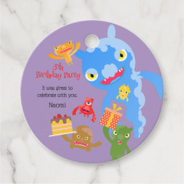 リトルパーティーモンスター紙吹雪誕生会 フェイバータグ