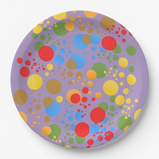 リトルパーティーモンスター紙吹雪誕生会 ペーパープレート (正面)