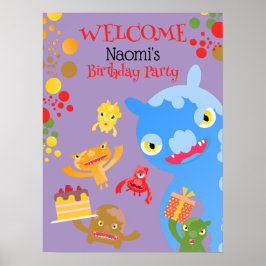 リトルパーティーモンスター紙吹雪誕生会 ポスター