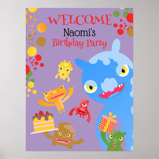 リトルパーティーモンスター紙吹雪誕生会 ポスター (正面)